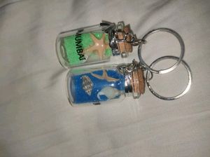 Glass Sand Keychain (Pair Of 2)