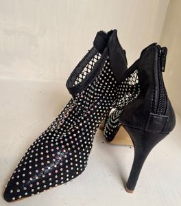 Sparkly Black Heels
