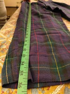 Plaid Wide Leg cots wool PJ