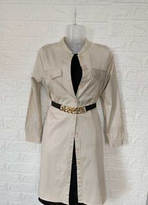 Korean khaki shirt /dress