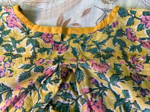 Yellow Flower Pattern Top