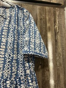 Shirt Style Blue One Piece