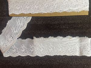 White Embroidered Lace Trim