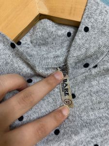Polka Dot Mock Neck Top