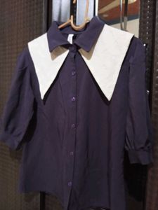 Korean Purple Short Top Girls