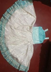 Cute White & Blue Party Dress