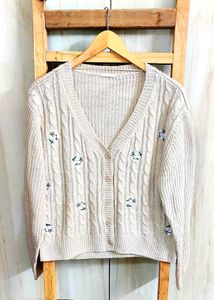 Baige Colour Cardigan Size-40-L