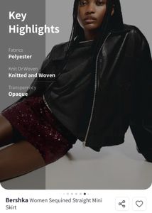 Bershka Sequined Mini Skirt