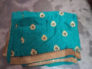 Elegant Party Heavy Work Saree Ready Made Blouse