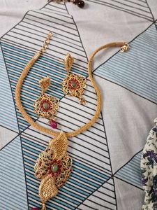 Gold Plated Necklace &amp; Earring Set