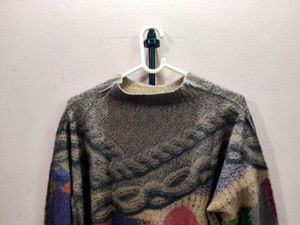 IMPORTED MEN&#39;S vintage cable knit sweater