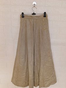 Beige Old Money Midi Skirt