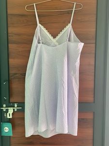 Blue Gingham Lace Trim Sleep Dress