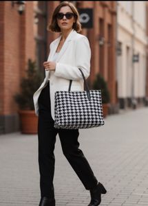Houndstooth Tote Bag