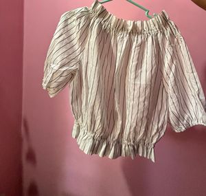 Off Shoulder Crop Top