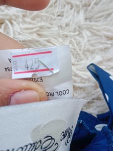 Blue Polka Dot Crop Top