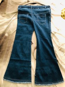 Girls&#39; Denim Flower Bell Bottoms Boot Cut Design