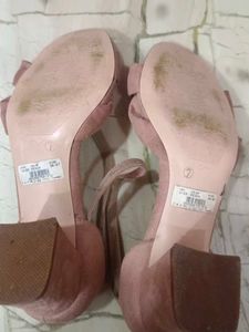 Pink Heels with Bow Detail