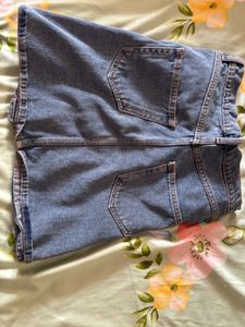 A line Denim Skirt