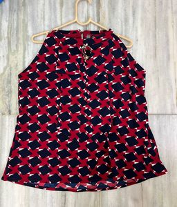 Red Patterned Halter Top