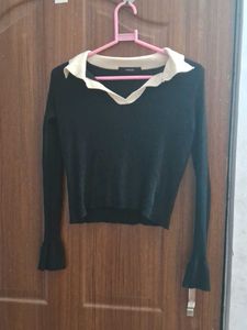 Black V Neck Top