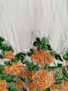 Floral Embroidered White Pants