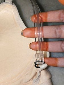 Beige Bra with Clear Straps