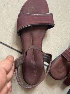 Burgundy Ankle Strap Sandals