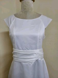 Elegant White Satin Maxi Dress