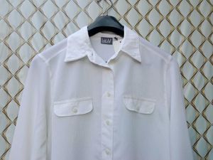 New With Tag Elegant White Button-Down Shirt