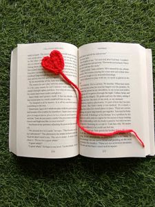 Crochet Handmade Heart Shape Bookmark