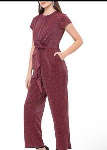 SHIMMERY MAROON JUMPSUIT