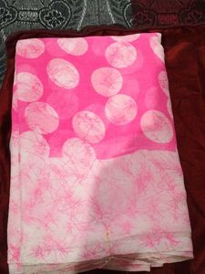 Pink &amp; White Polka Dot Fabric