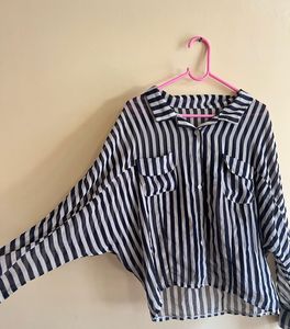 Striped Sheer Blouse