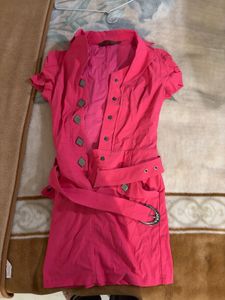 Pink Shirt Dress