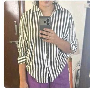 Striped Button-Down Shirt