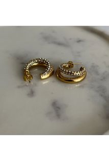 Gia Studded Hoops