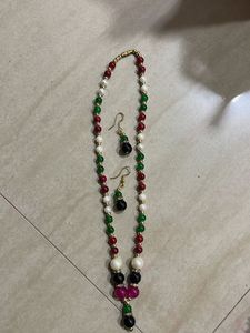 Beaded Necklace &amp; Earring Set