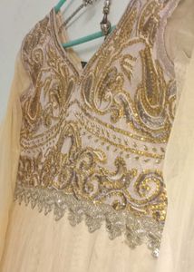 Yellow Gown Embroidery Work💛