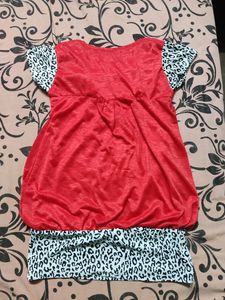 Red Regular use Short Sleeves Girl&#39;s Top