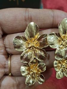 Golden Flower Earrings