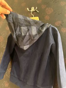 Navy Blue Hooded Jacket