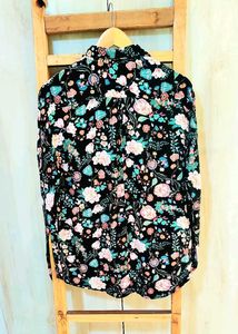 Multicolor Floral Shirt Size-38