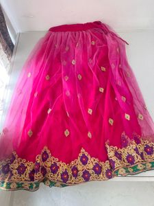 Pink Embroidered Lehenga Choli