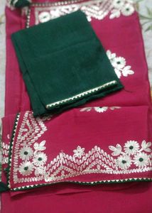 Pink Embroidered Sari