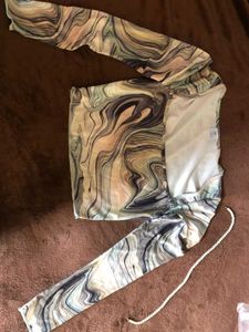 Abstract Print Long Sleeve Top