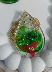 Resin Necklace &amp; Earring Set