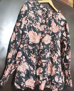 Black Top Floral Print For Girl Or Woman 42 Bust