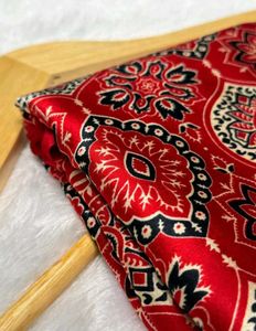 Elegant Red Printed Saree