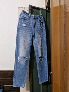 Ripped Blue Denim Jeans